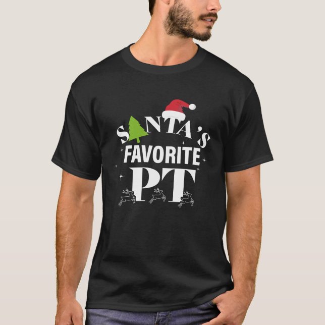 Christmas Physical Therapy  Santa s Favorite PT T-Shirt (Vorderseite)