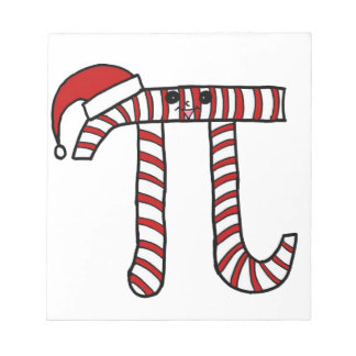Christmas Pi Cartoon Math Geek Notizblock