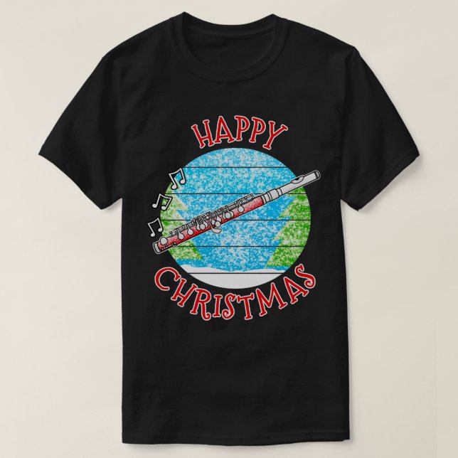 Christmas Piccolo Piccoloist Woodwind Musiker Xma T-Shirt (Design vorne)