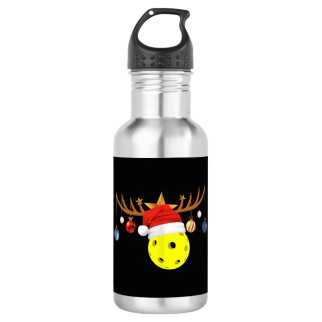 Christmas Pickleball 0 Edelstahlflasche (Vorderseite)