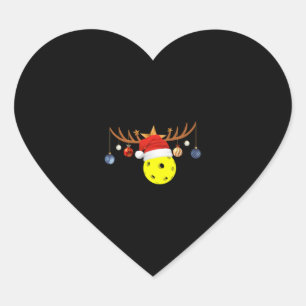 Christmas Pickleball 0 Herz-Aufkleber