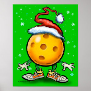 Christmas Pickleball Poster