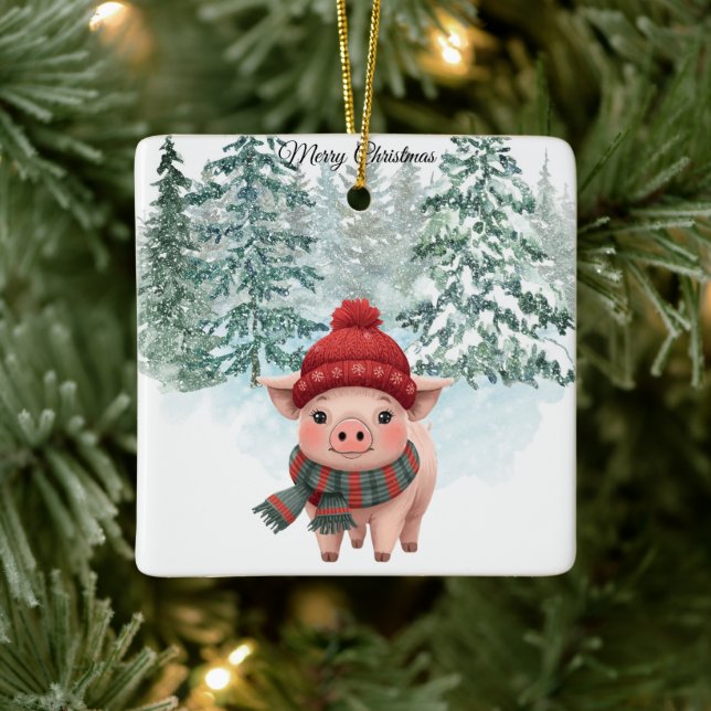 Christmas Pig Ornament (Baum)