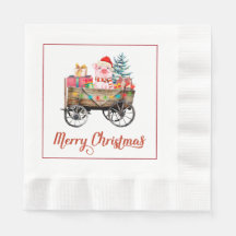 Christmas Pig Paper Napkins