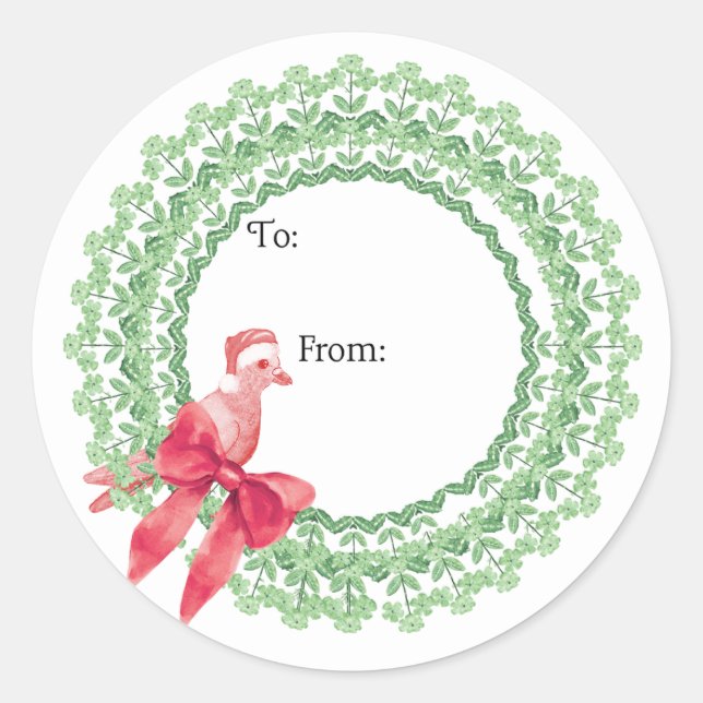 Christmas Pigeon Sticker (Vorderseite)