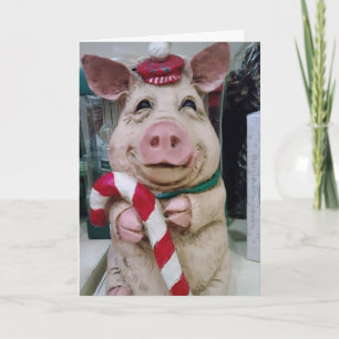 CHRISTMAS PIGGY HOLIDAY WISHES FEIERTAGSKARTE