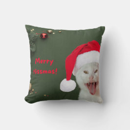 Christmas Pillow Merry Hissmas wünscht Kissen