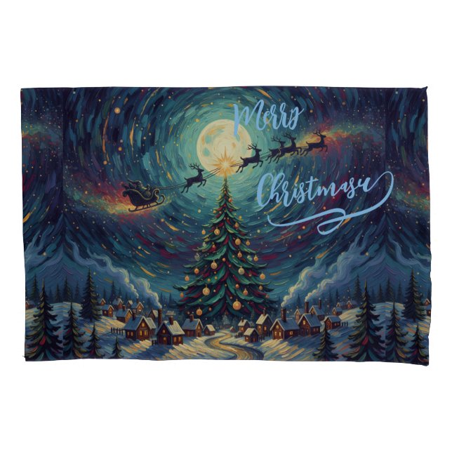 Christmas Pillowcase Standard 20x30 Starry Night Kissenbezug (Vorderseite)