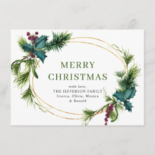 Christmas Pine Cones Rustic Gruß Feiertagskarte