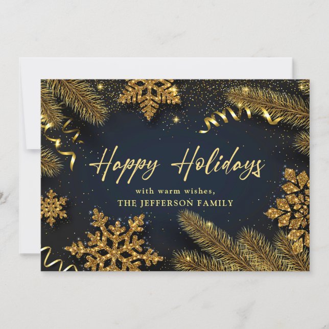 Christmas Pine Cones Rustic Gruß Feiertagskarte (Vorderseite)