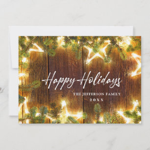 Christmas Pine Cones Rustic Gruß Feiertagskarte