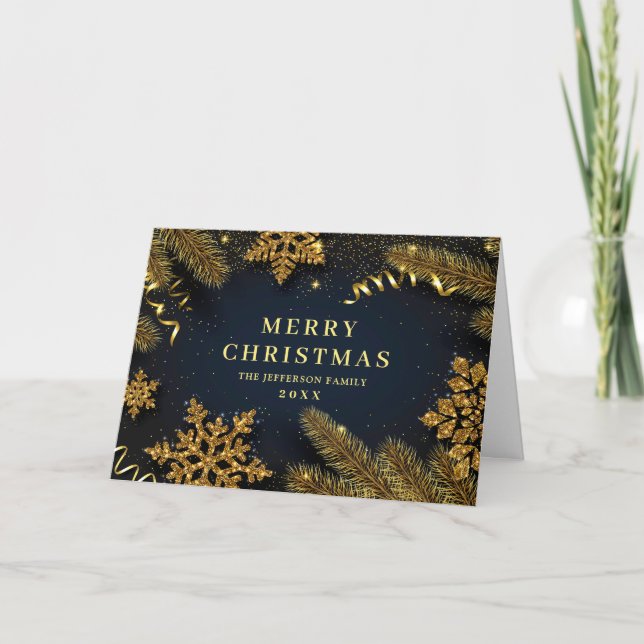 Christmas Pine Cones Rustic Gruß Feiertagskarte (Vorderseite)