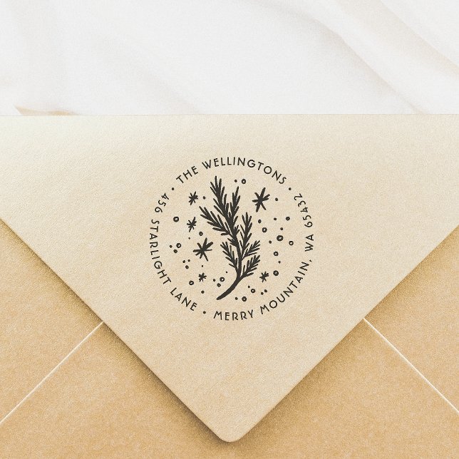 Christmas Pine Return Address Permastempel (Von Creator hochgeladen)