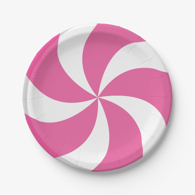 CHRISTMAS PINK CANDY PAPPTELLER (Vorderseite)