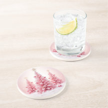 Christmas Pink Coasters