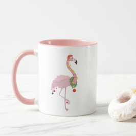 Christmas Pink Flamingo Tasse