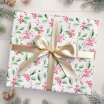 Christmas Pink Holly Berries Geschenkpapier<br><div class="desc">Dieses elegante und festliche Verpackungspapier ist vielseitig einsetzbar und kann für Geschenke oder Kunst- und Kunsthandwerksprojekte verwendet werden. Es ist perfekt für Weihnachten und die Ferienzeit. Das Design ist mit Aquarellpinken,  Heiligen und Beeren gestaltet.</div>