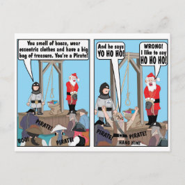 CHRISTMAS PIRATE JOKE POSTKARTE