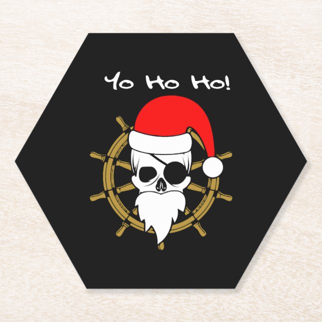 Christmas Pirates T Shirt Untersetzer (Vorderseite)