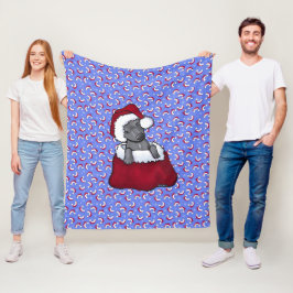 Christmas Pittie Fleece Blanket