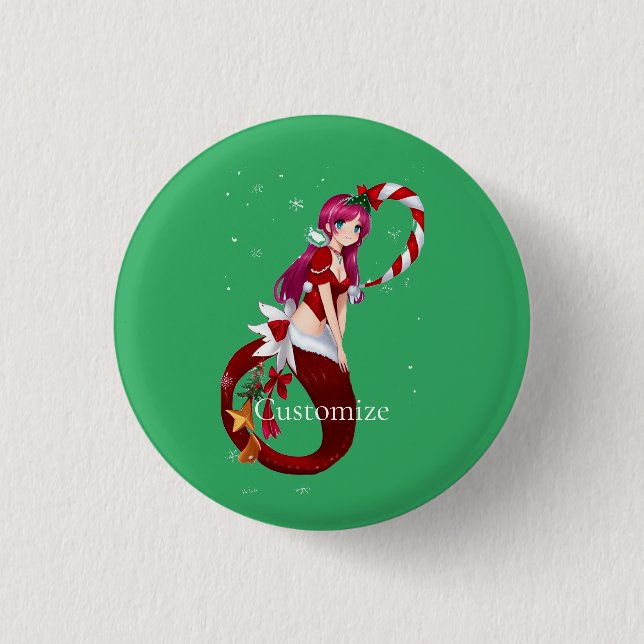 Christmas Pixie Mermaid Thunder_Cove Button (Vorderseite)