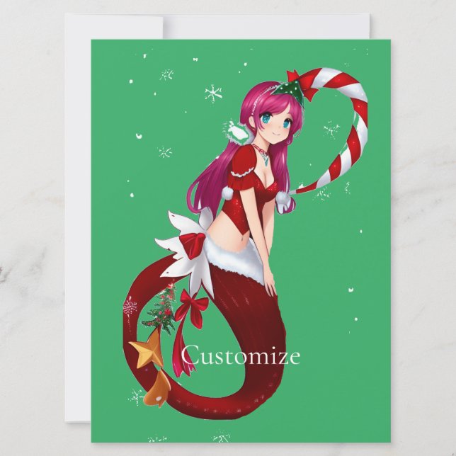 Christmas Pixie Mermaid Thunder_Cove Einladung (Vorderseite)