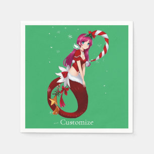 Christmas Pixie Mermaid Thunder_Cove Serviette