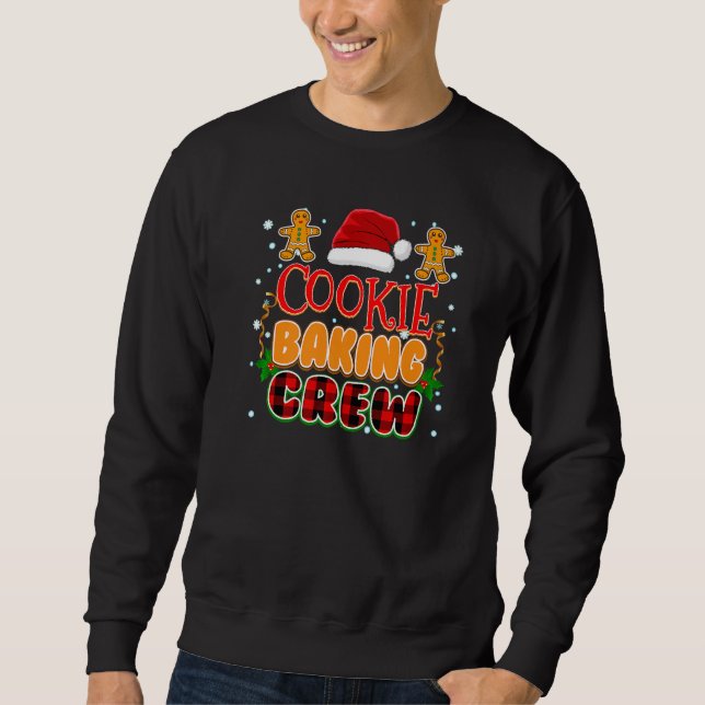 Christmas Pjs Cookie Baking Crew Sweatshirt (Vorderseite)