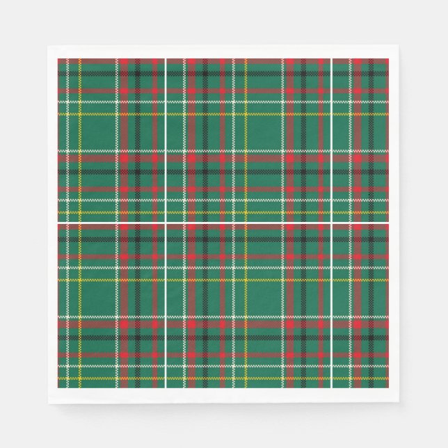 Christmas Plaid Green Pattern-23914 Serviette (Vorderseite)