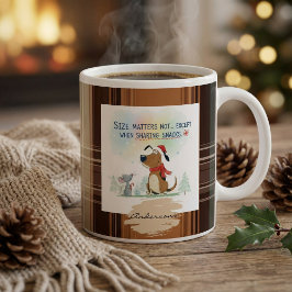 Christmas Plaid Mugs Cartoon illustration funny Jumbo-Tasse