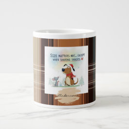 Christmas Plaid Mugs Cartoon illustration funny Jumbo-Tasse