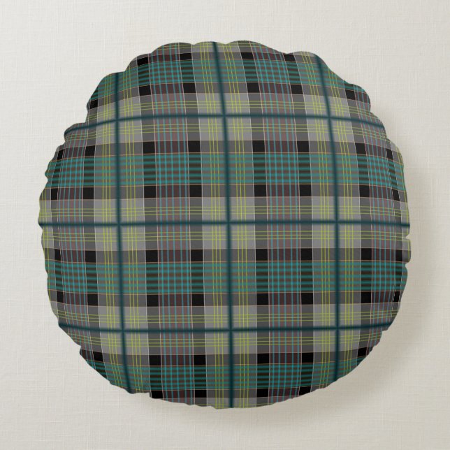 Christmas Plaid Pattern  Rundes Kissen (Vorderseite)