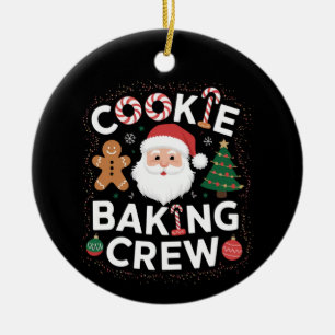 Christmas-Plätzchen-Back-Crew Familienweihnachten Keramik Ornament