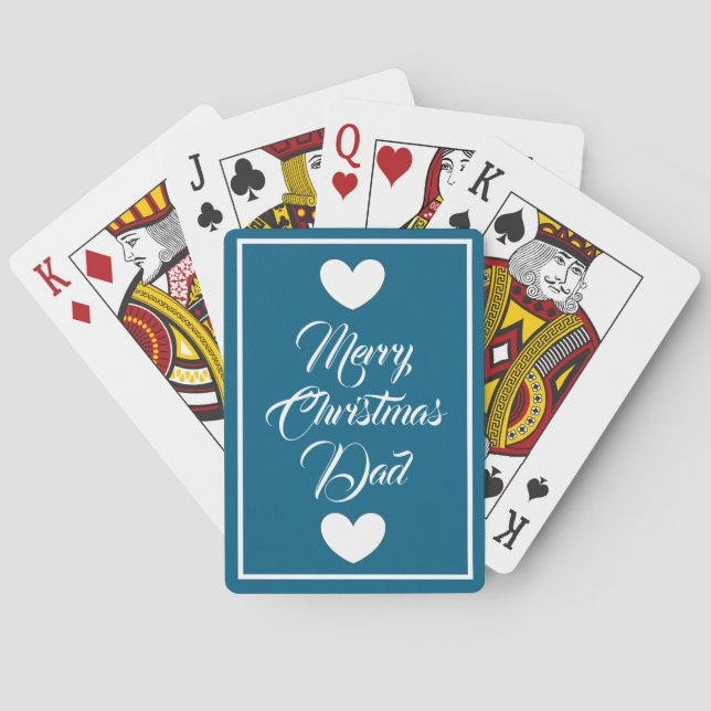 Christmas playing cards for Dad by dalDesignNZ Spielkarten (Rückseite)