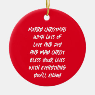 CHRISTMAS POEM KERAMIK ORNAMENT