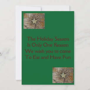 CHRISTMAS POEM/WREATH MACHT PARTY INVITE SPEZIAL EINLADUNG