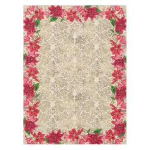 Christmas Poinsettia Amaryllis Tableclout Tischdecke