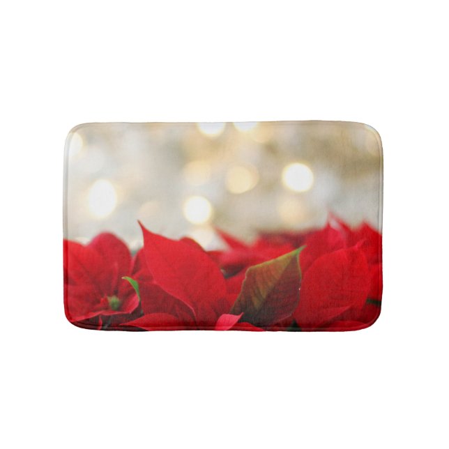 Christmas Poinsettia Badematte (Vorderseite)