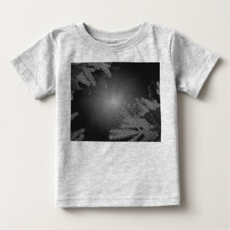 Christmas Poinsettia Black and Gray VI Baby T-shirt