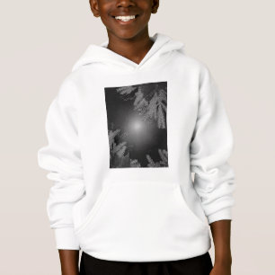Christmas Poinsettia Black and Grey II Hoodie