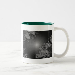 Christmas Poinsettia Black and Grey II Zweifarbige Tasse