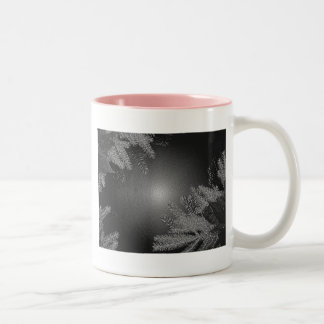 Christmas Poinsettia Black and Grey II Zweifarbige Tasse