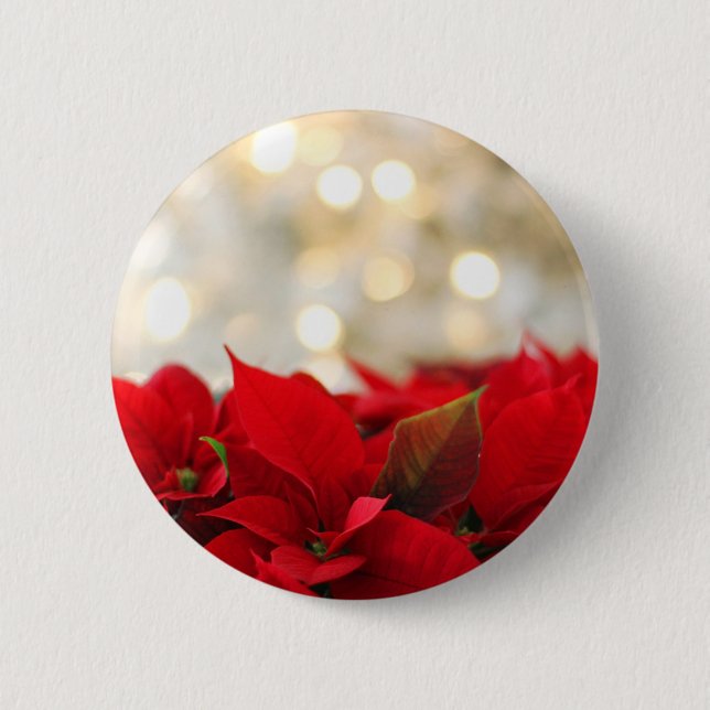 Christmas Poinsettia Button (Vorderseite)