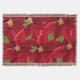 Christmas Poinsettia Decke