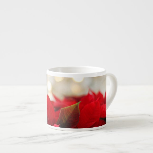 Christmas Poinsettia Espressotasse (Vorderseite Rechts)