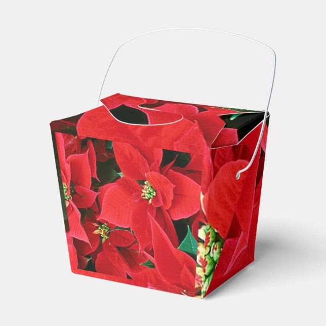 Christmas Poinsettia Fevor Box Chinesischer Stil Geschenkschachtel (Vorderseite)