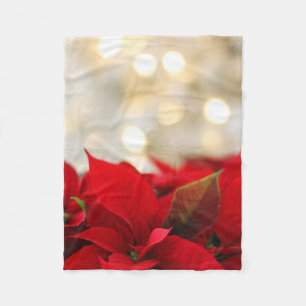 Christmas Poinsettia Fleecedecke