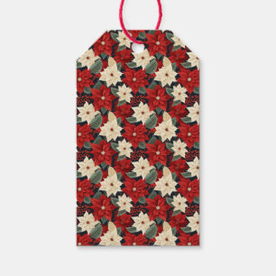 Christmas Poinsettia Geschenkanhänger