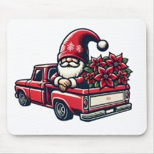 Christmas Poinsettia Gnome auf Red Lieferwagen Tru