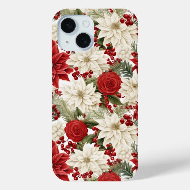 Christmas Poinsettia – Holiday Floral Design Case-Mate iPhone Hülle (Rückseite)